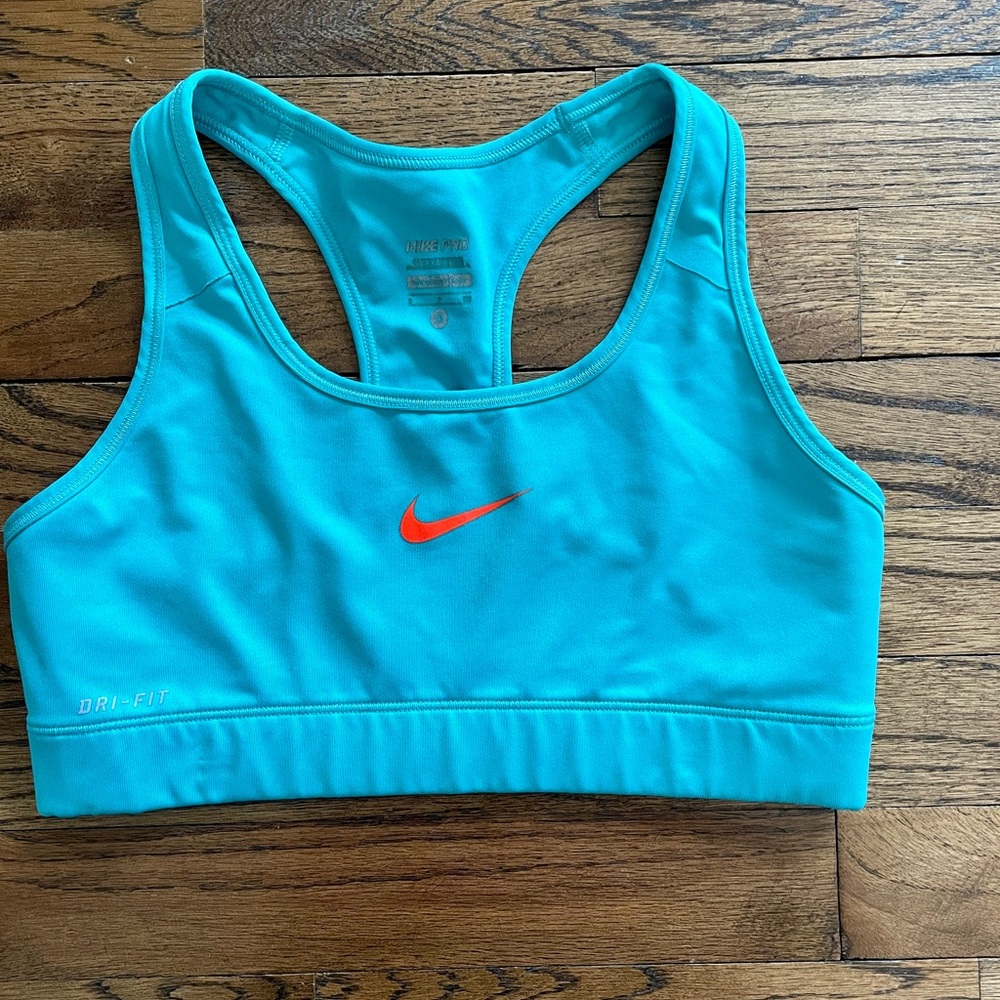 Turquoise Nike sports bra